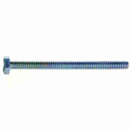 Grade 5, 1/4-20 Hex Head Cap Screw, Zinc Plated Steel, 3-1/4 In L, 5 PK